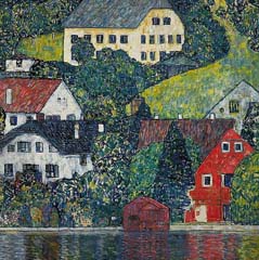Motief Klimt - Unterach aan het Attersee meer